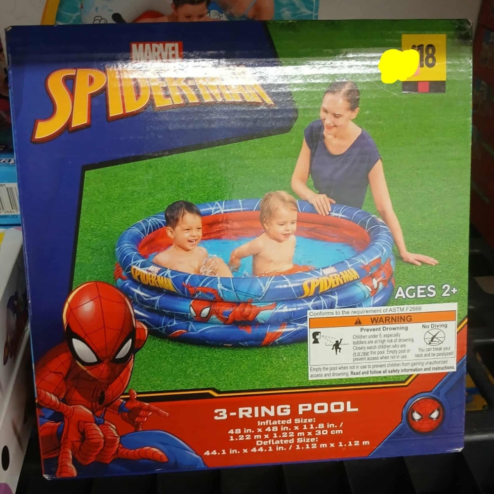 Marvel Spider-Man 3-Ring Pool - Blue